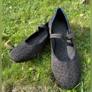 Rothy's Black and Brown Leopard Mary Jane